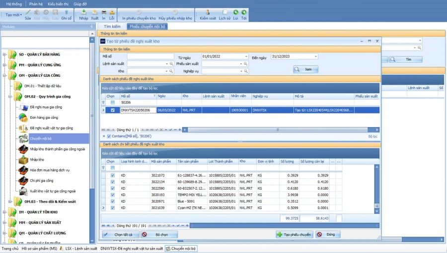 Phần mềm ERP cho Quản Lý Sản Xuất và vai trò của phần mềm quản lý sản xuất