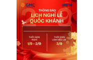 GMC THÔNG BÁO NGHỈ LỄ QUỐC KHÁNH 02/09